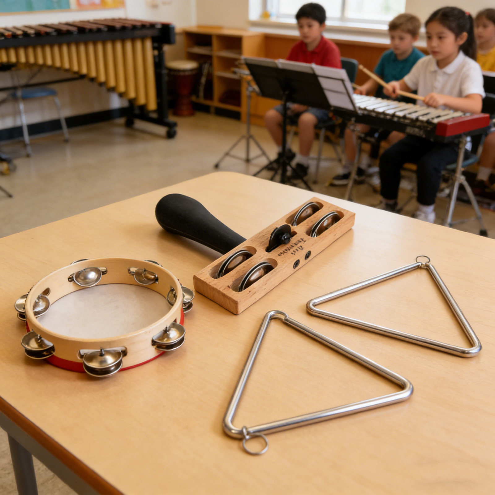 Musical Instrument In Chinese - Doppelreihiges Jingle-Tambourin, Fußschlaginstrument für Gitarren-Folk-Musik, traditionelle