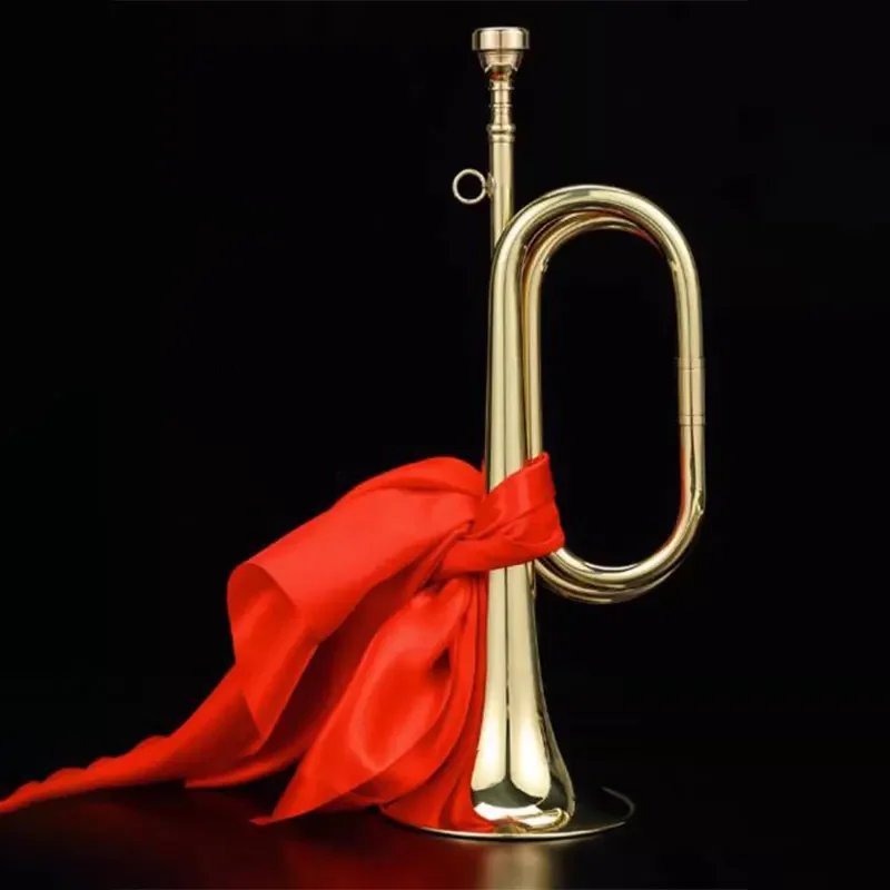 Musical Instrument Bugle - Messing-Trompete für Kinder, Anfänger, Militär-Bugel mit