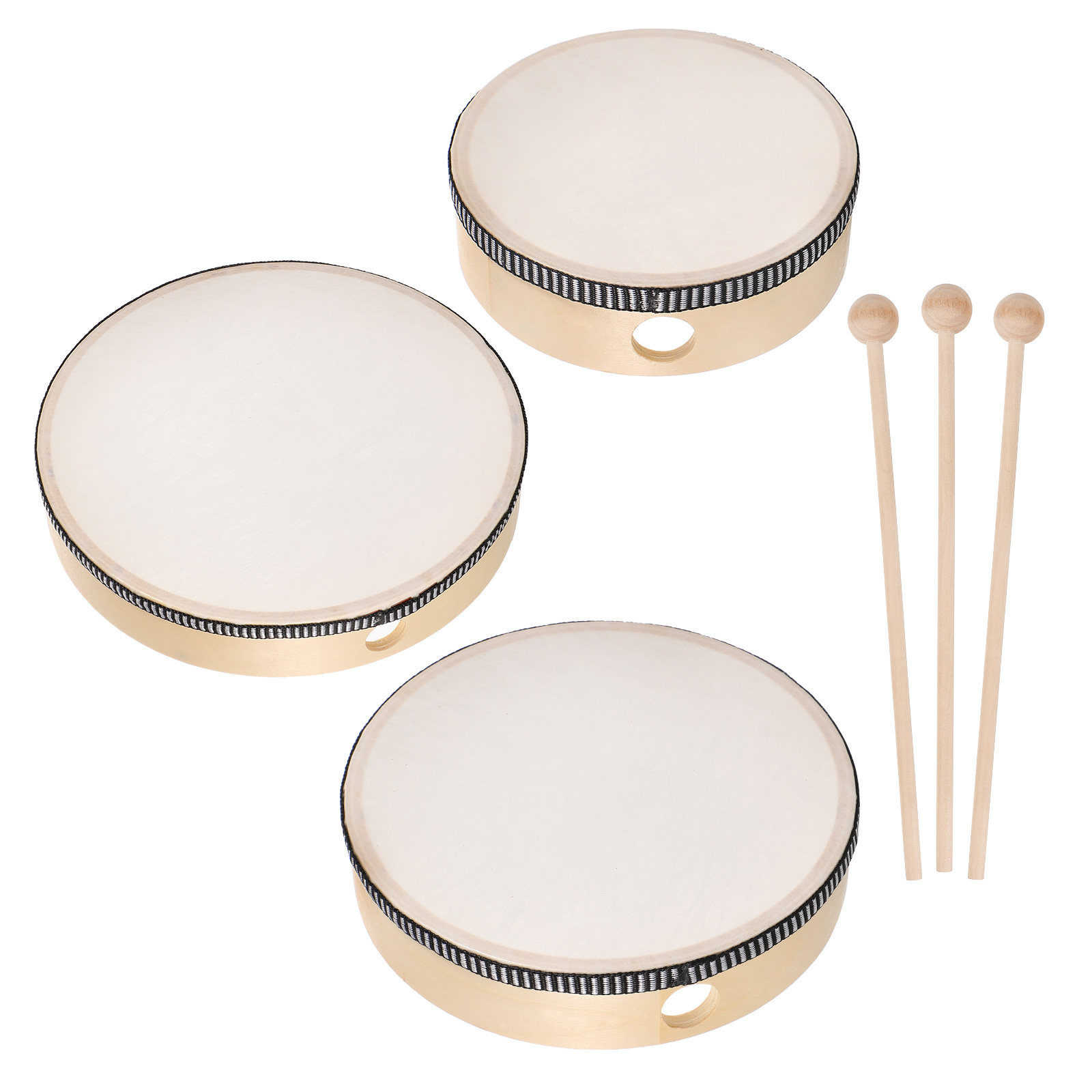 Musical Instrument For Toddlers - 6-teiliges Kleinkind-Handtrommel-Set 6 8 10 Zoll