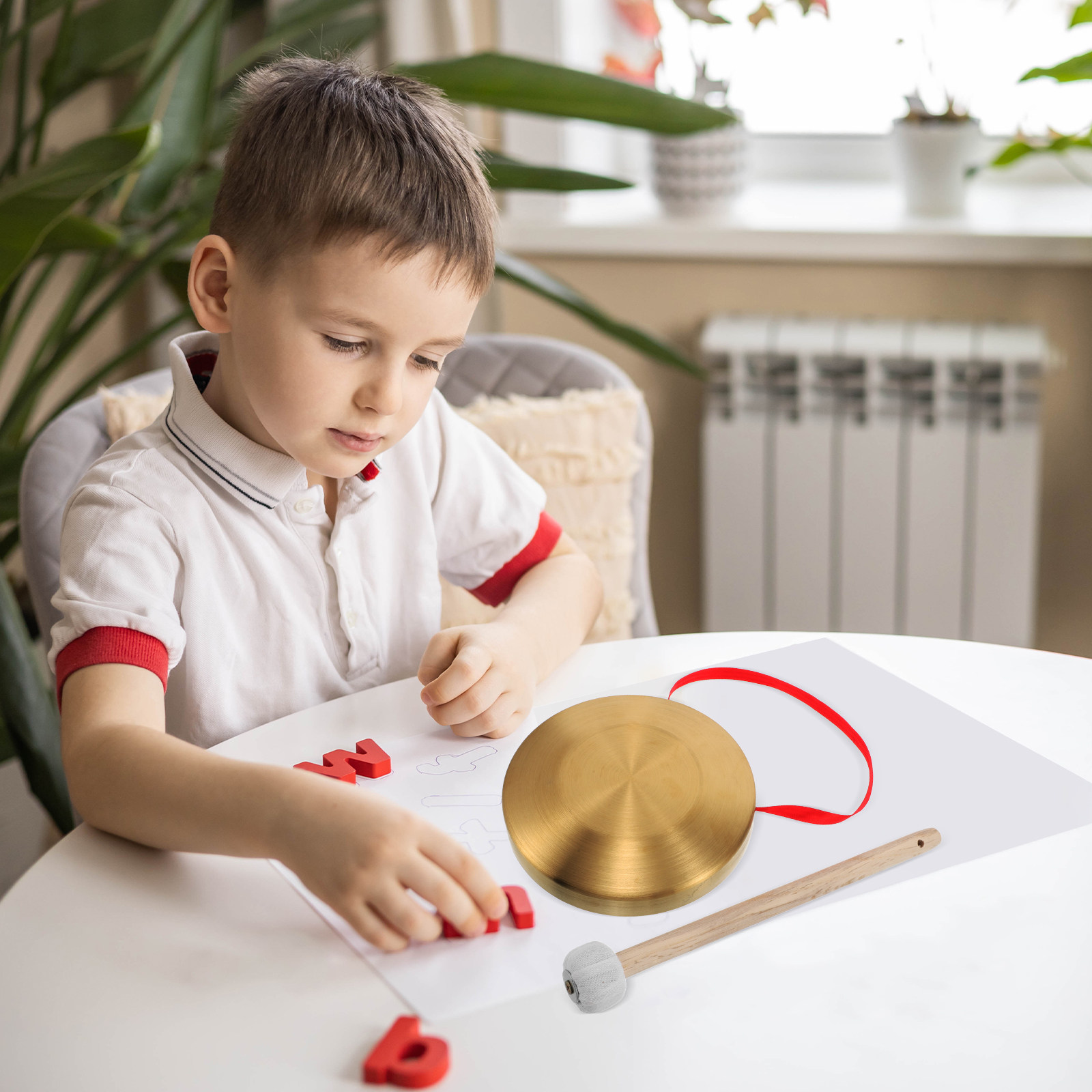 Musical Instrument In Chinese - 1 Set Mini-Handgong aus Kupferlegierung, traditionelles