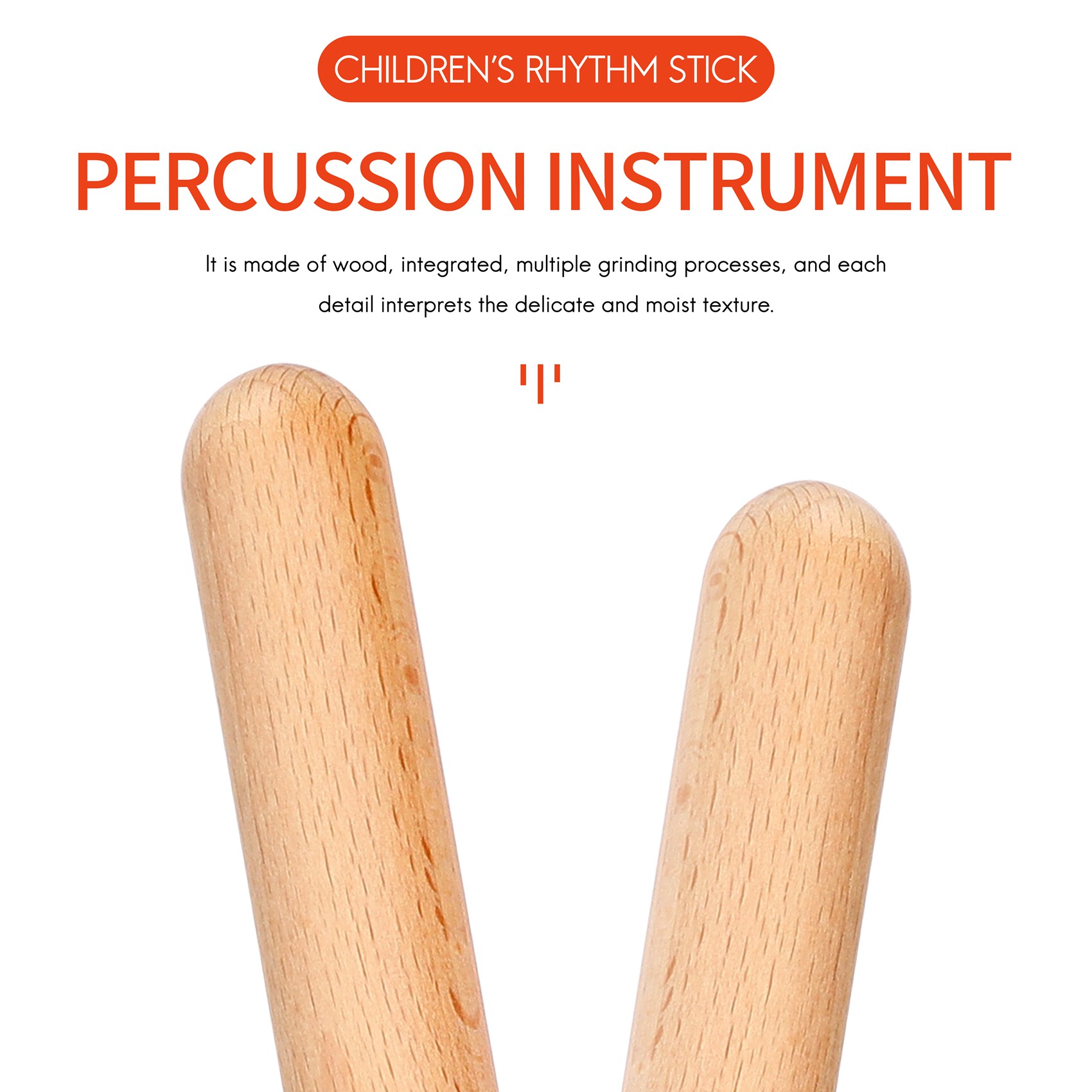Musical Instrument Percussion - L79A 6 Paar Holzklauen Musikinstrumente Perkussionsinstrument