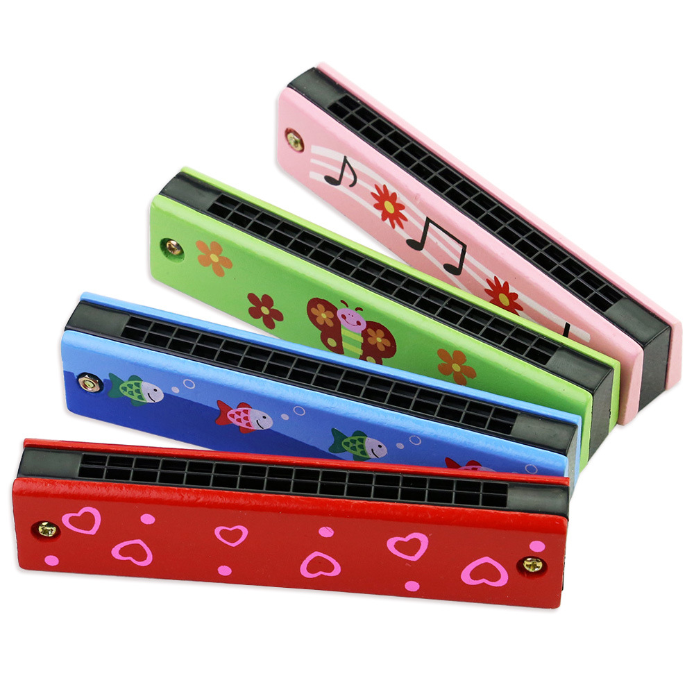 Musical Instrument Blow - Mundharmonika für Kinder, hölzernes Musikinstrument-Spielzeug für
