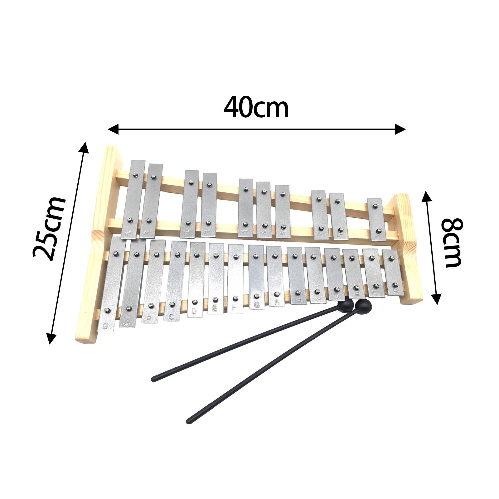 Musical Instrument Xylophone - 25-Noten-Metallklavier-Xylophon-Glockenspiel-Perkussionsinstrument für Kinder, Anfänger-Musikspielzeug für Zuhause