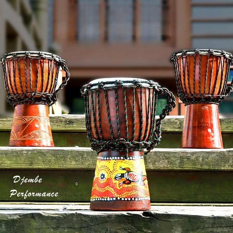 Musical Instrument Percussion - Kinder Anfänger Kleine Afrikanische Trommel Massivholz