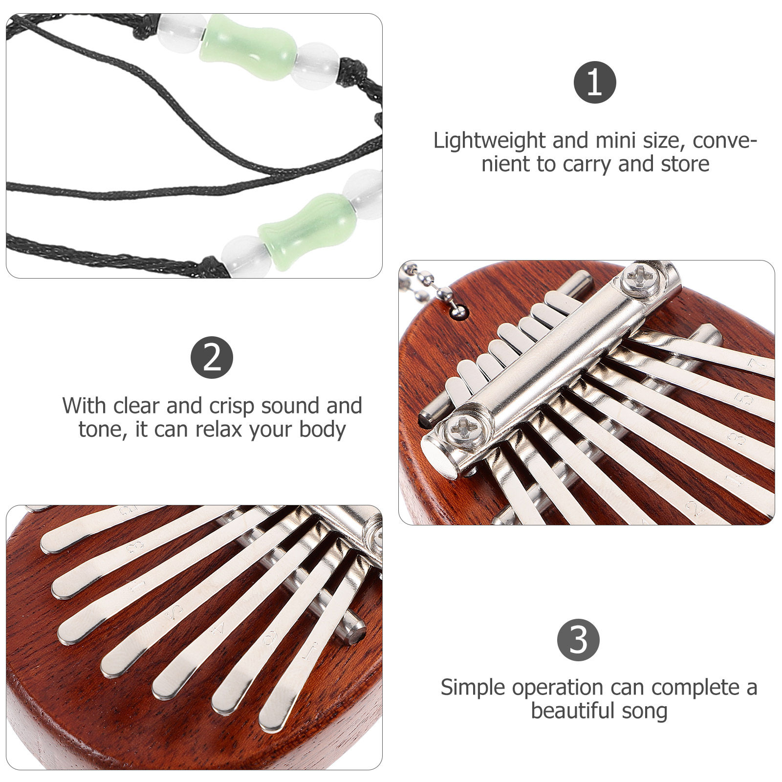 1Set Kalimba Mini 8-Tasten-Dau – Musical Instrument Percussion Bewertung und Preis