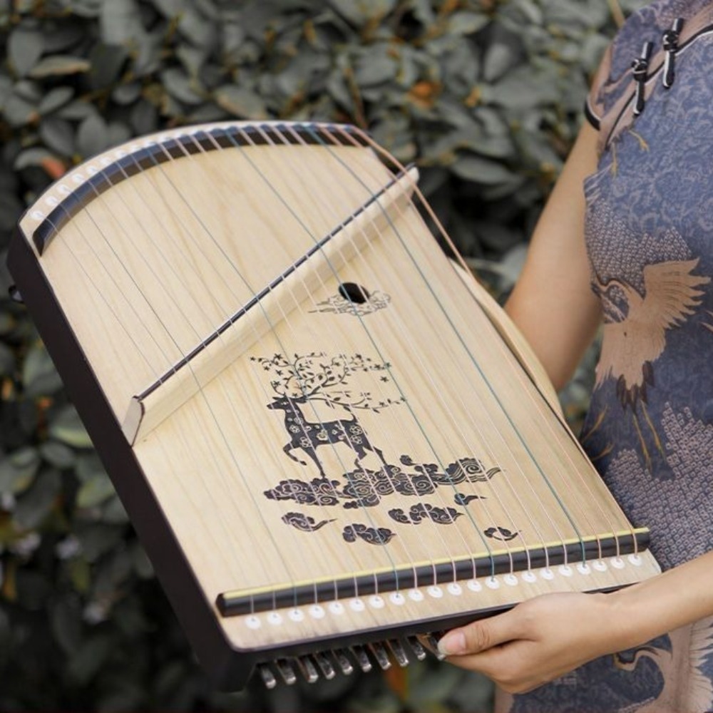 Holz 21-saitiges Mini Guzheng  – Musical Instrument Oud Bewertung und Preis